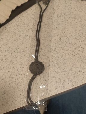 Black Coin Medallion Necklace